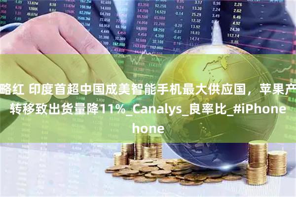 策略红 印度首超中国成美智能手机最大供应国，苹果产能转移致出货量降11%_Canalys_良率比_#iPhone