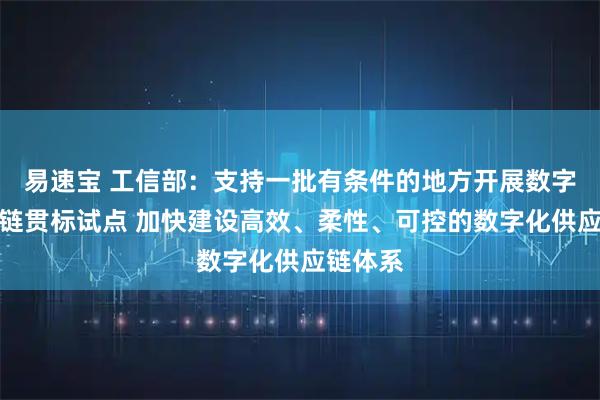 易速宝 工信部：支持一批有条件的地方开展数字化供应链贯标试点 加快建设高效、柔性、可控的数字化供应链体系
